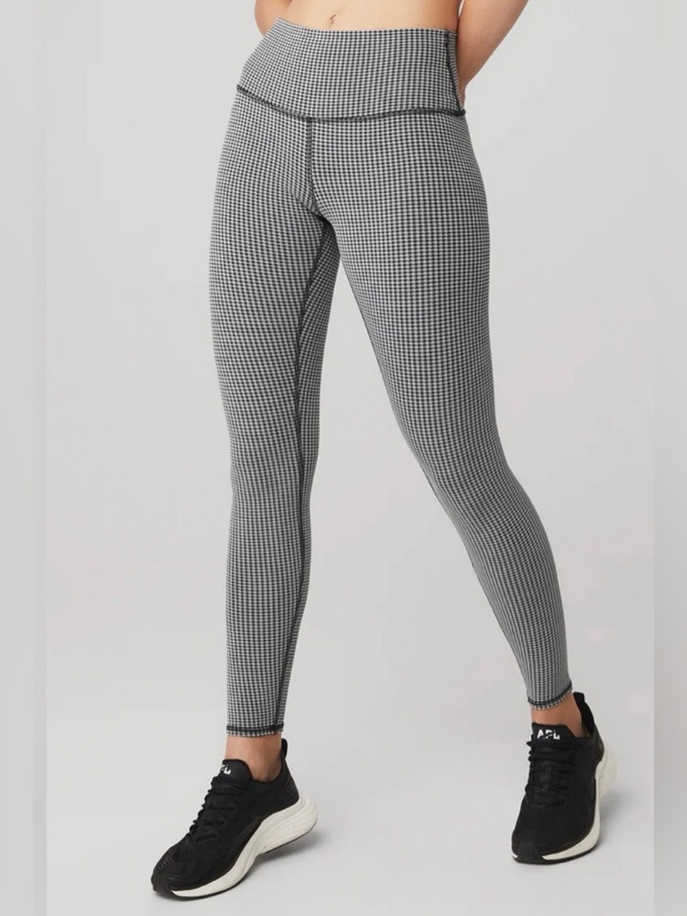 Alo Yoga Black White Micro Houndstooth High Waisted Leggings Women’s
